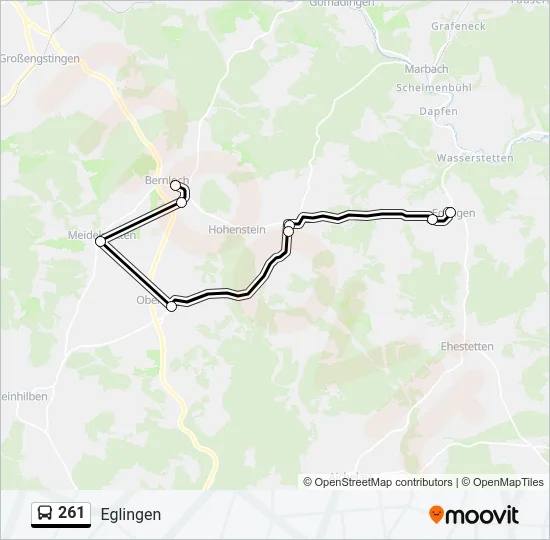 261 Bus Line Map