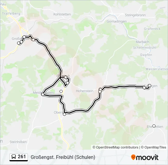 261 Bus Line Map