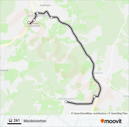261 Bus Line Map