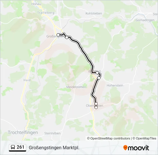 261 Bus Line Map