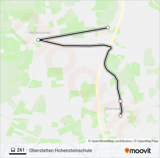 261 Bus Line Map