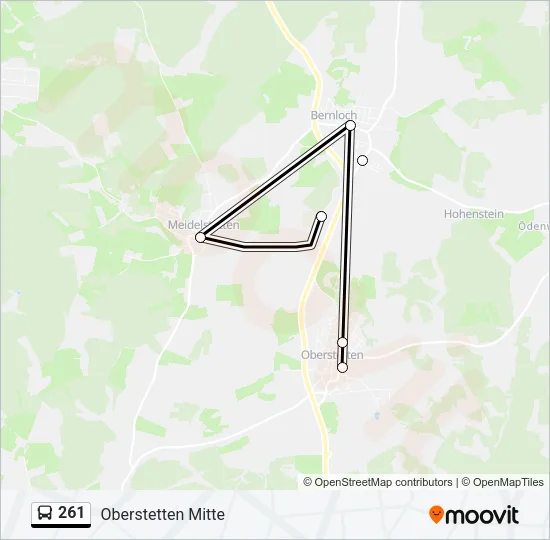 261 Bus Line Map