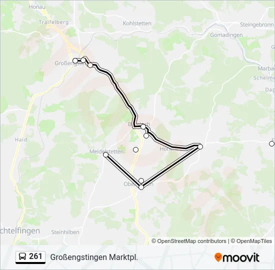 261 Bus Line Map