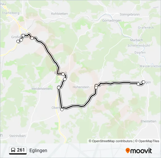 261 Bus Line Map