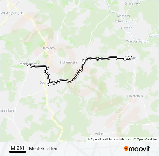 261 Bus Line Map