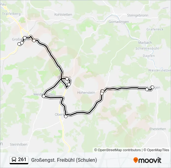 261 Bus Line Map
