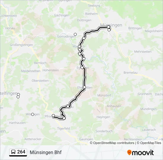 264 Bus Line Map