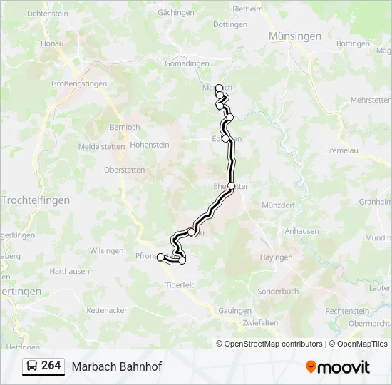 264 Bus Line Map