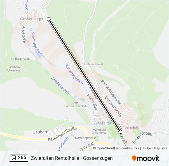 265 Bus Line Map