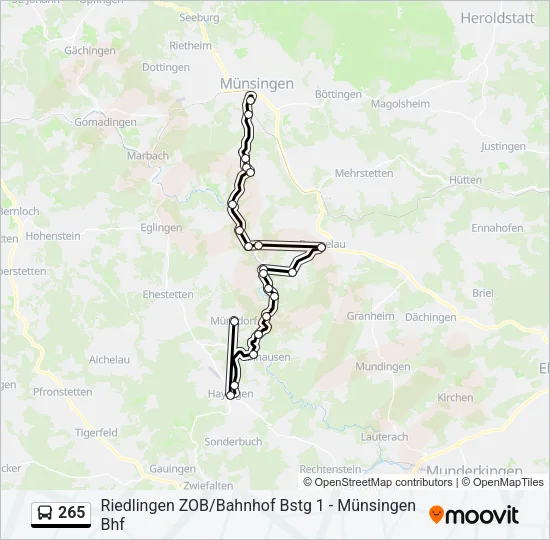 265 Bus Line Map