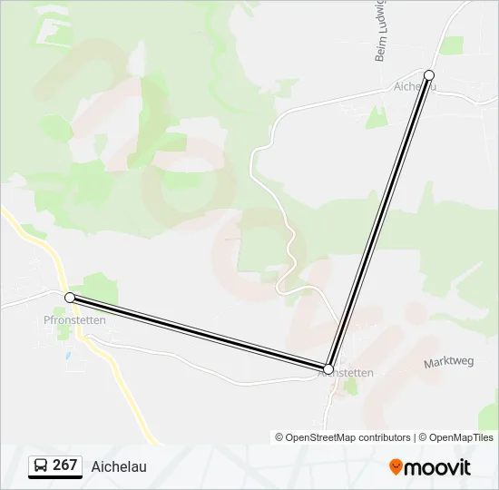 267 Bus Line Map