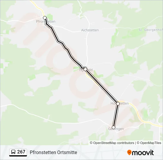267 Bus Line Map