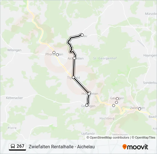 267 Bus Line Map