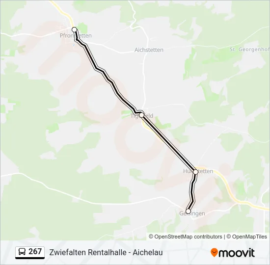 267 Bus Line Map