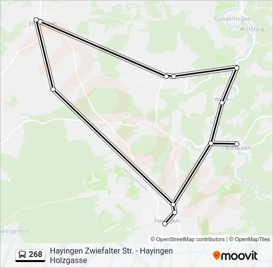 268 Bus Line Map