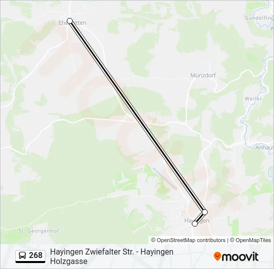 268 Bus Line Map