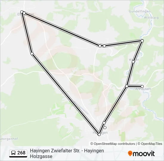 268 Bus Line Map
