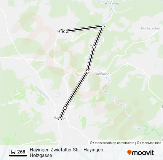 268 Bus Line Map