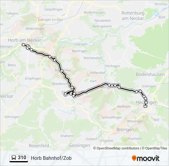 310 Bus Line Map
