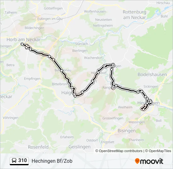 310 Bus Line Map
