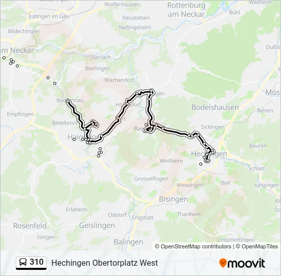 310 Bus Line Map