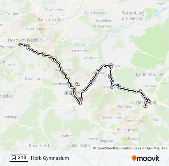 310 Bus Line Map