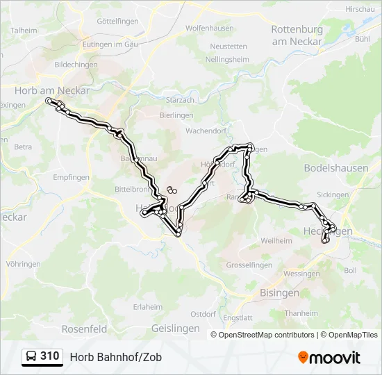 310 Bus Line Map