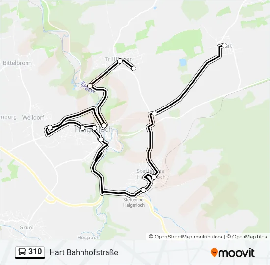 310 Bus Line Map