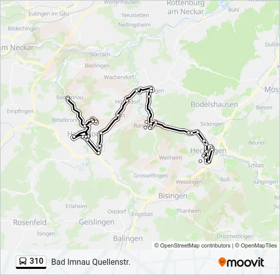 310 Bus Line Map
