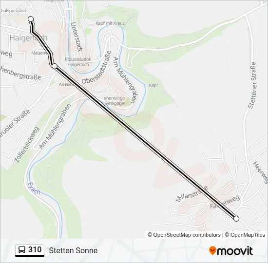 310 Bus Line Map