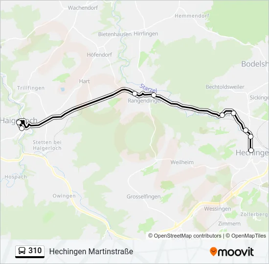 310 Bus Line Map