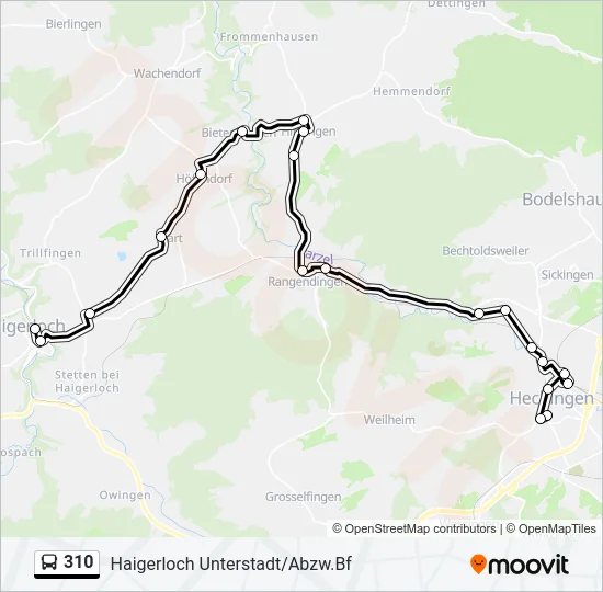 310 Bus Line Map