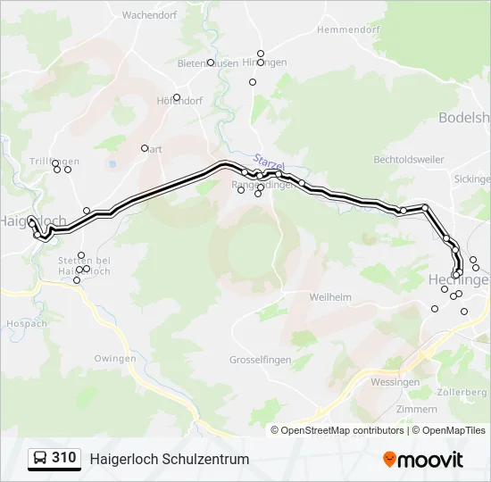 310 Bus Line Map