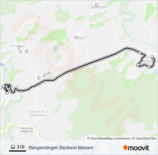 310 Bus Line Map