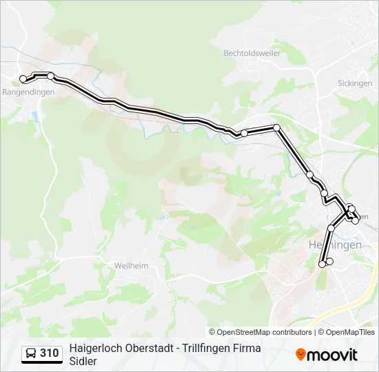 310 Bus Line Map