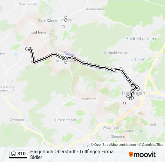 310 Bus Line Map