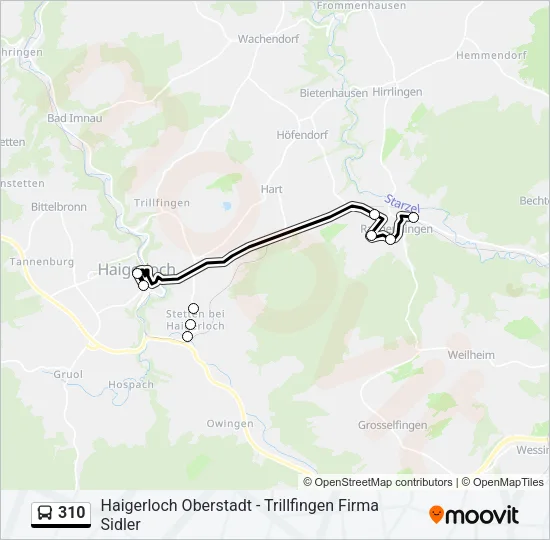 310 Bus Line Map