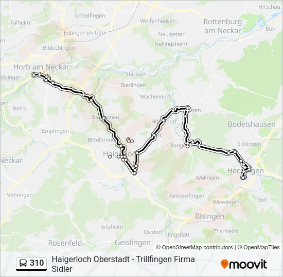 310 Bus Line Map