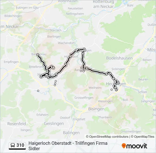 310 Bus Line Map