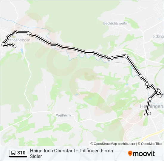 310 Bus Line Map