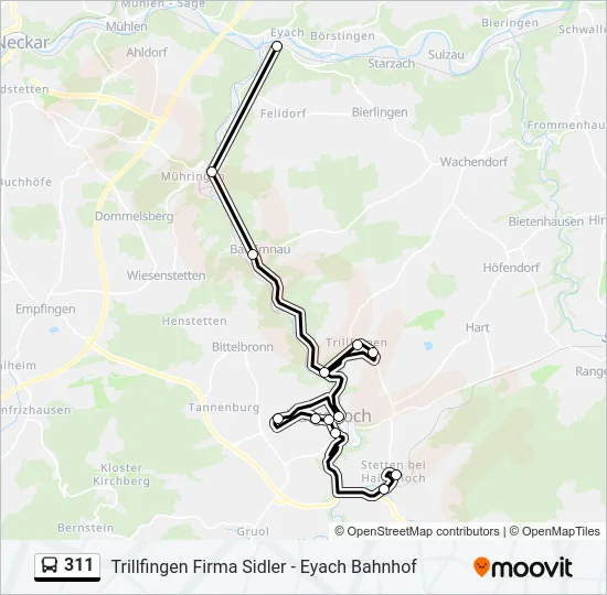 311 Bus Line Map