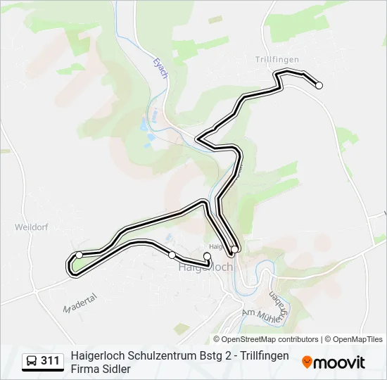 311 Bus Line Map
