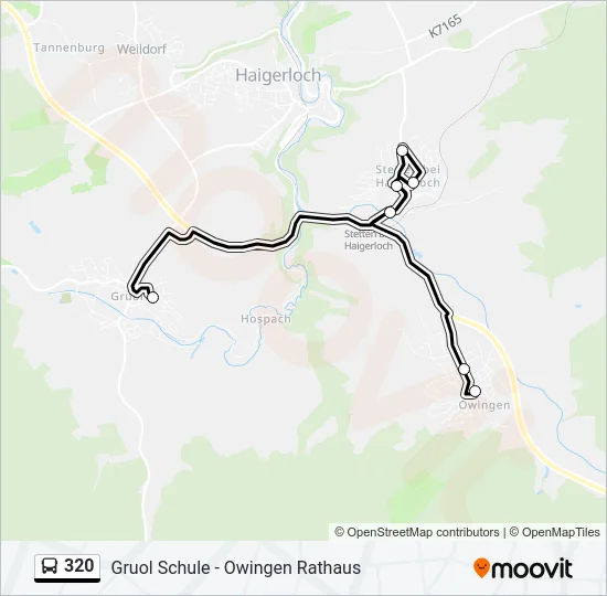 320 Bus Line Map