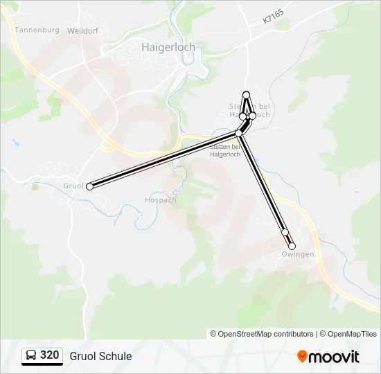 320 Bus Line Map