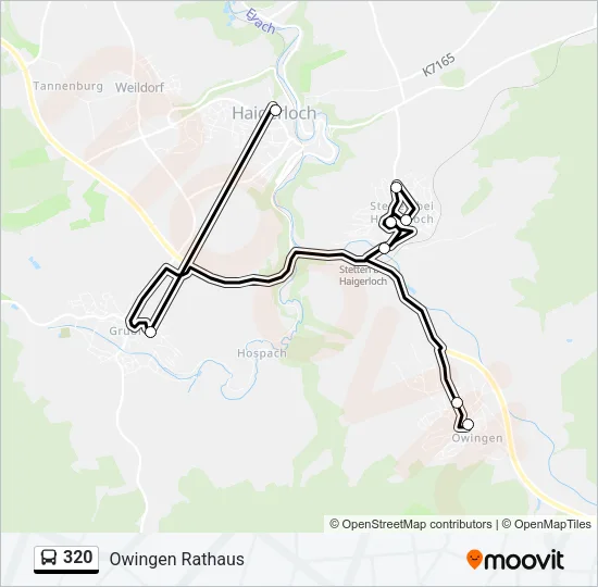 320 Bus Line Map