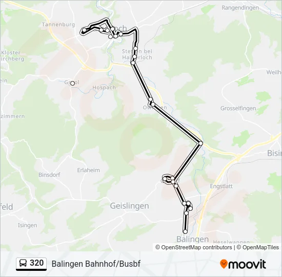 320 Bus Line Map