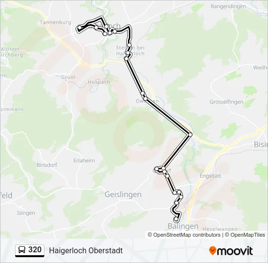 320 Bus Line Map