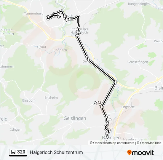 320 Bus Line Map