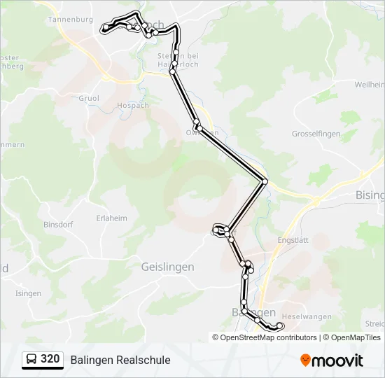 320 Bus Line Map