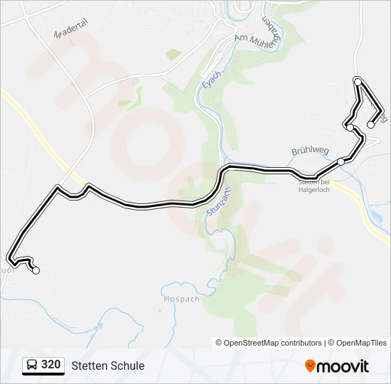 320 Bus Line Map